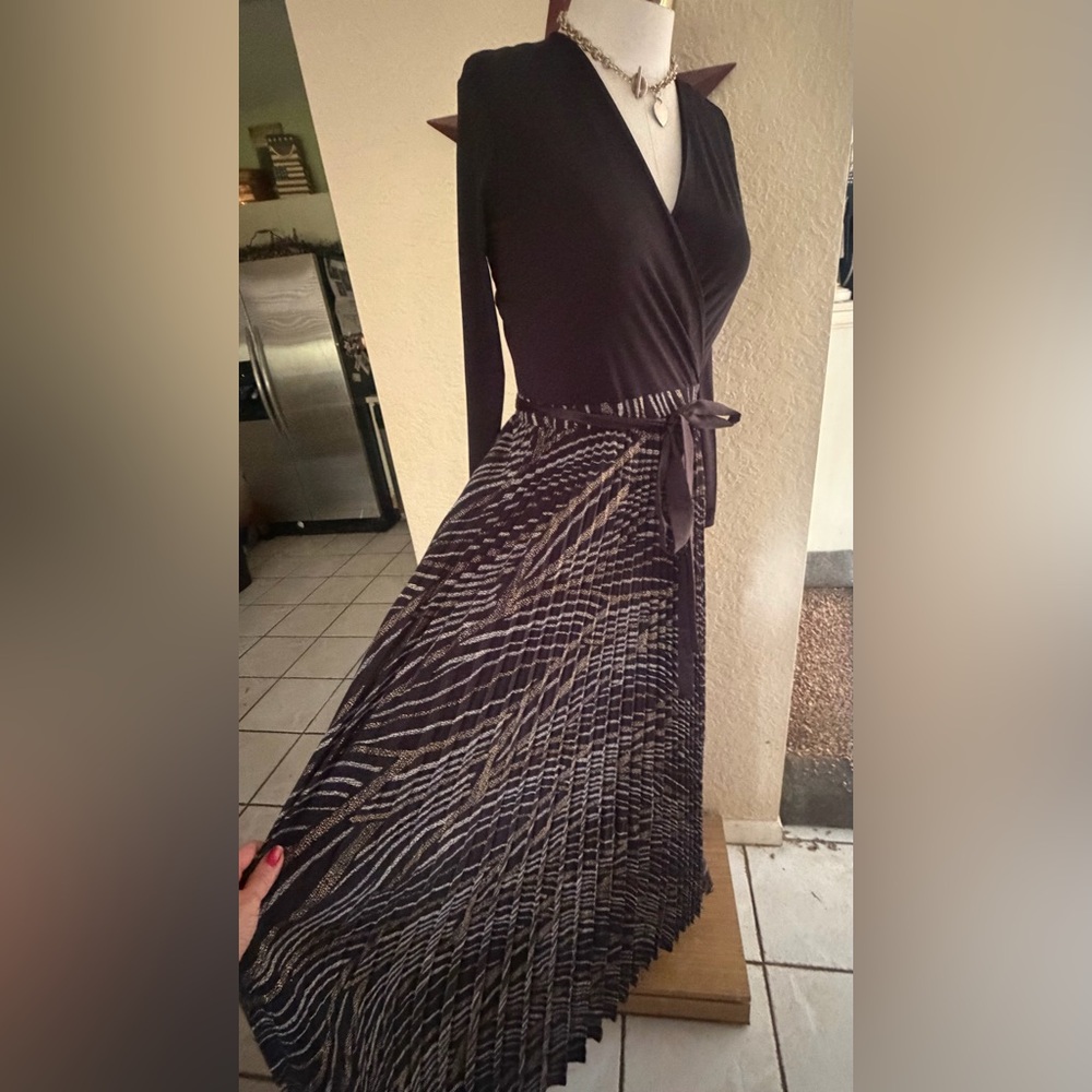 LulaRoe Deanne Maxi Accordion wrap gown dress xxs